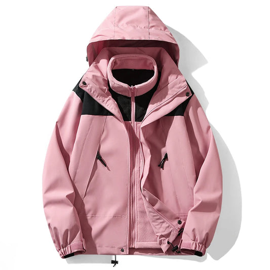 Wasserdichte Hardshell-Jacke für Herren – Winddichte Outdoor-Sportjacke für Wandern, Skifahren und Bergsteigen - Ideal für Herbst und Winter