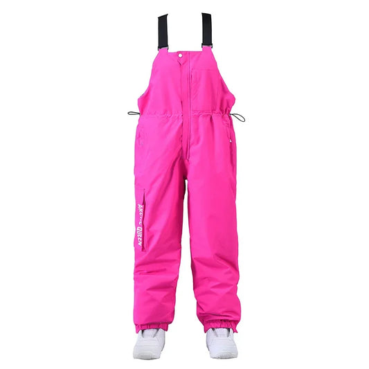 Wasserdichte Skihose Frauen, Snowboardhose mit verstellbaren Latzhosen - ideal für die Wintersport-Saison