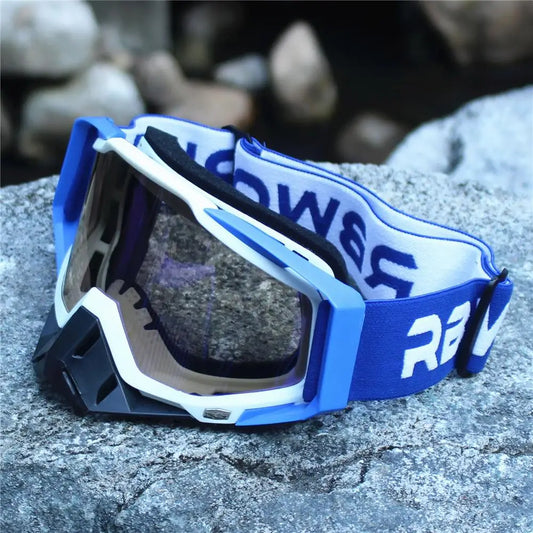 Motorrad Sonnenbrille für Herren – Motocross Schutzbrille, Nachtsicht Helmbrille, UV-Schutz, Blendfrei, Vintage MX Schutzbrille - Ideal für Alle Jahreszeiten