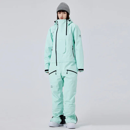 Damen Einteiler Skianzug – Verdickter Wasserdichter Snowboard Overall - Ideal für Winter
