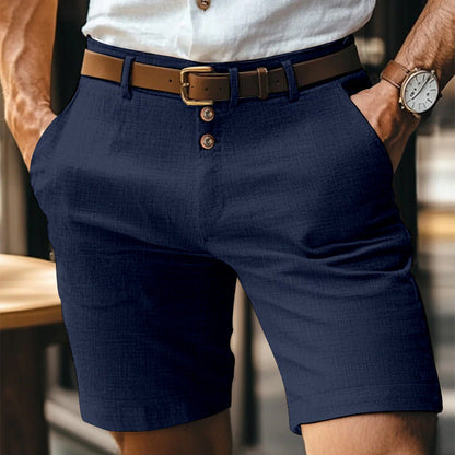 Herren Leinen-Shorts mit Knopfleiste | Ideal für den Sommer