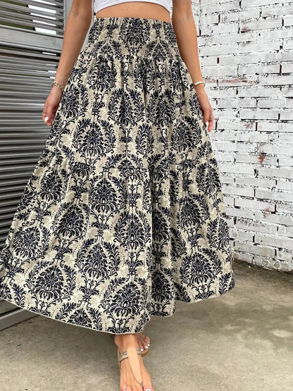 Blumenprint Chiffon A-Linien-Rock | Ideal für den Sommer