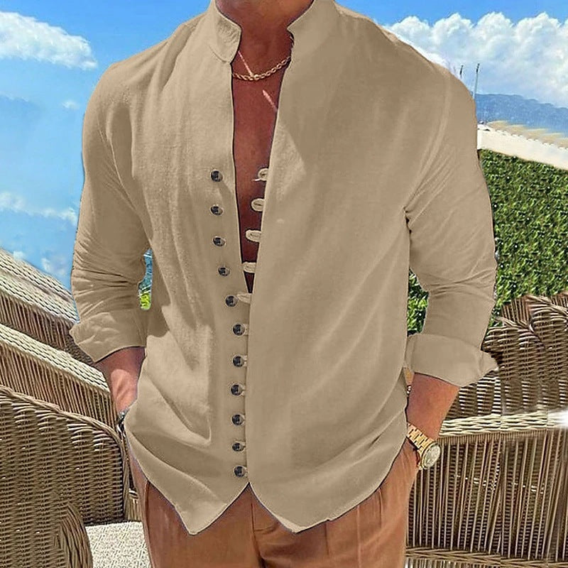 Herren Langarm Hemd - Retro Design –  Ideal für Frühling und Herbst