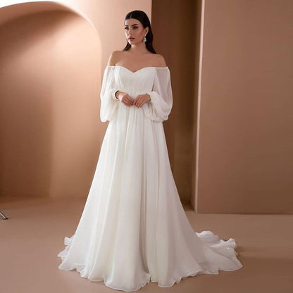Damen Frühlingskleid in Weiß mit One-Shoulder-Kragen und Schlanker Passform