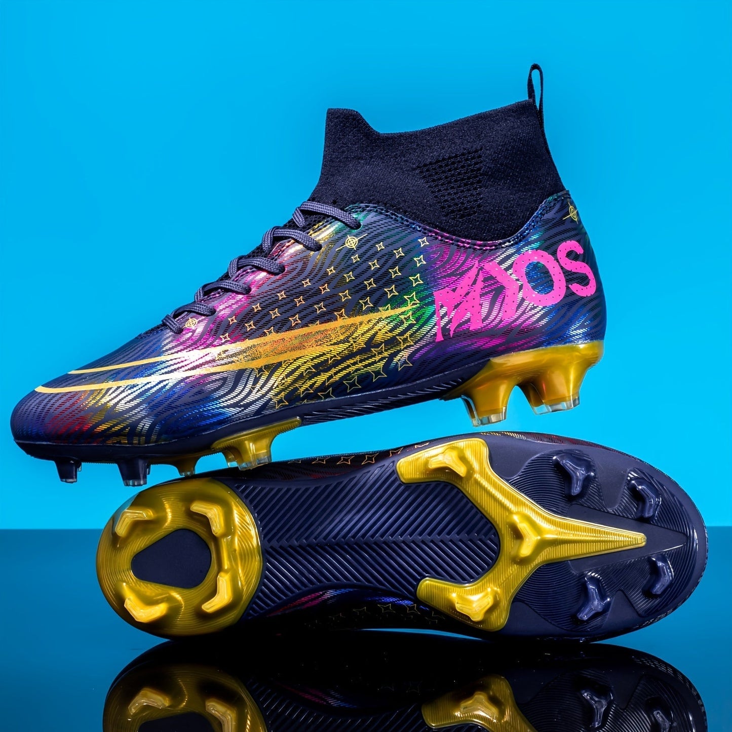 Moderne Feldfußballschuhe in leuchtenden Farben