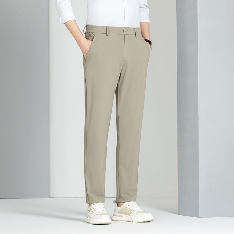 Herren Elastische Ice Silk Hosen – Ideal für den Frühling