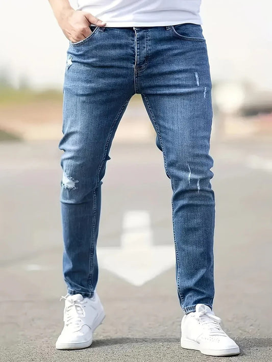 Herren-Stretch-Jeans im Ripped-Design | Ideal für den Winter