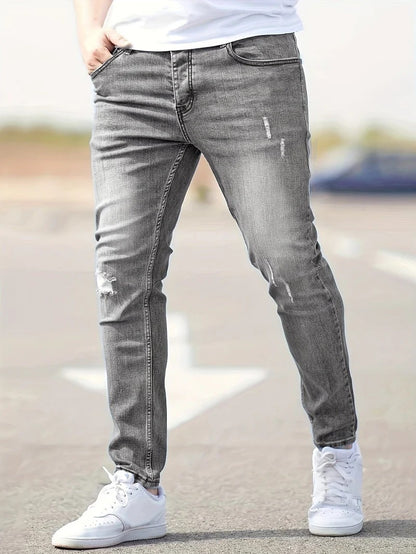 Herren-Stretch-Jeans im Ripped-Design | Ideal für den Winter