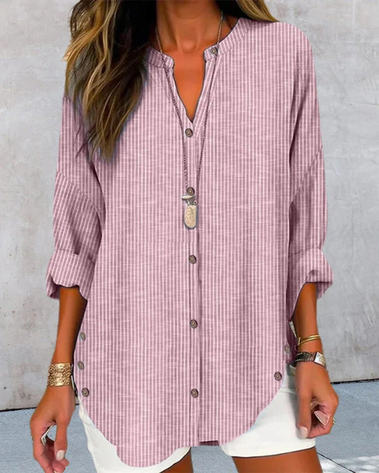 Gestreiftes Damen-Shirt mit lockerer Passform | Ideal für den Sommer