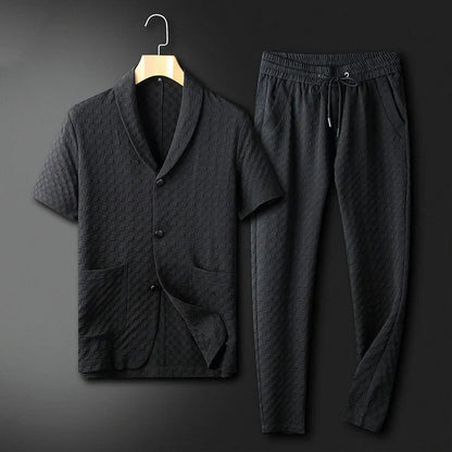 Zweiteiliges Herren-Sommeroutfit aus leichter Baumwolle | Ideal für Frühling & Sommer