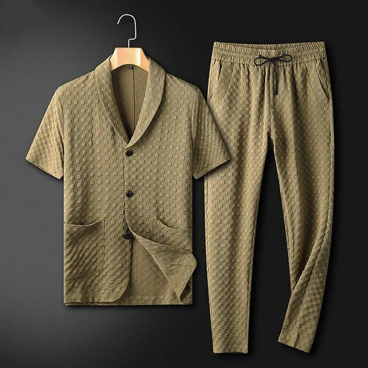 Zweiteiliges Herren-Sommeroutfit aus leichter Baumwolle | Ideal für Frühling & Sommer