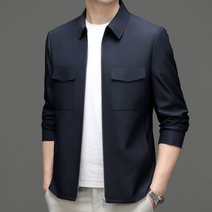 Herren Leichte Reversjacke mit Schlitztaschen | Ideal für Frühling & Herbst
