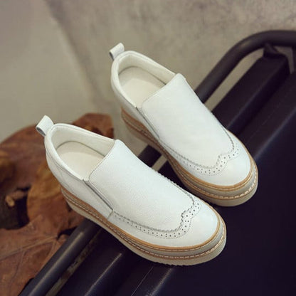 Leder-Plateau-Wedge-Sneaker mit Innenhöhe | Ideal für alle Jahreszeiten