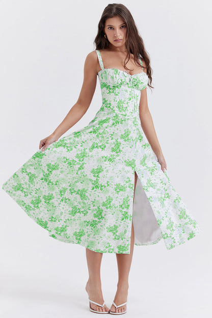 Damenkleid mit Blumenmuster und verstellbaren Trägern | Ideal für den Sommer