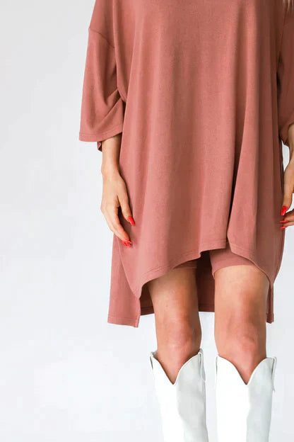 Streetwear-Set mit Rundhalsausschnitt und elastischem Bund für Damen – Oberteil und Shorts für den Alltag – Ideal für den Sommer