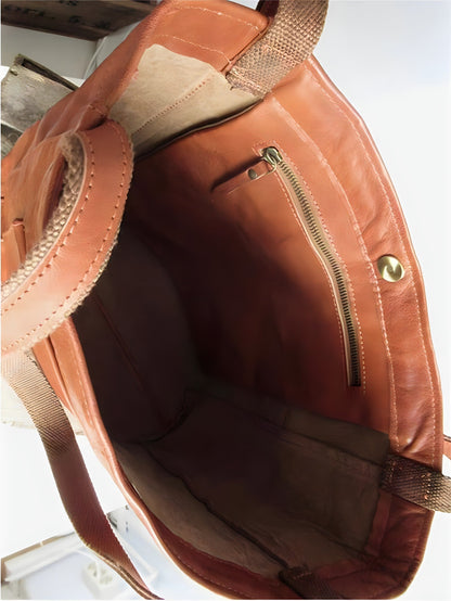 Geräumige Tasche mit Reißverschluss | Ideal für den Sommer