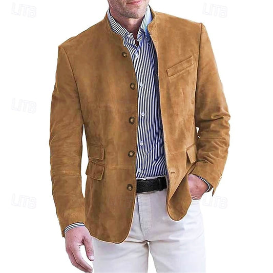 Herren Leichte Wildlederjacke – Atmungsaktive Übergangsjacke  - Ideal für Frühling & Herbst