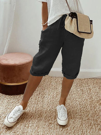 Damen Baumwoll Shorts mit Elastikbund – Ideal für Sommer