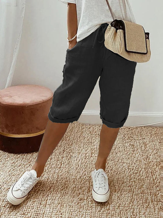 Damen Baumwoll Shorts mit Elastikbund – Ideal für Sommer