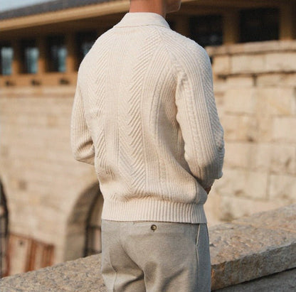 Strickpullover mit Button-Down-Kragen für Herren | Perfekt für den Winter