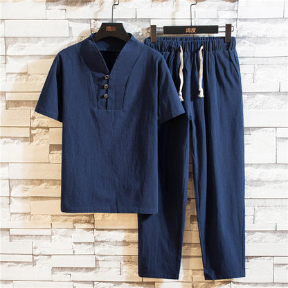 Leinen Baumwolle Sommer-Set für Herren – Ideal  für Sommer
