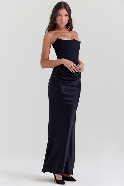 Damen Maxikleid mit Korsettoberteil für den Frühling Taillenbetonte Passform und formelles Design