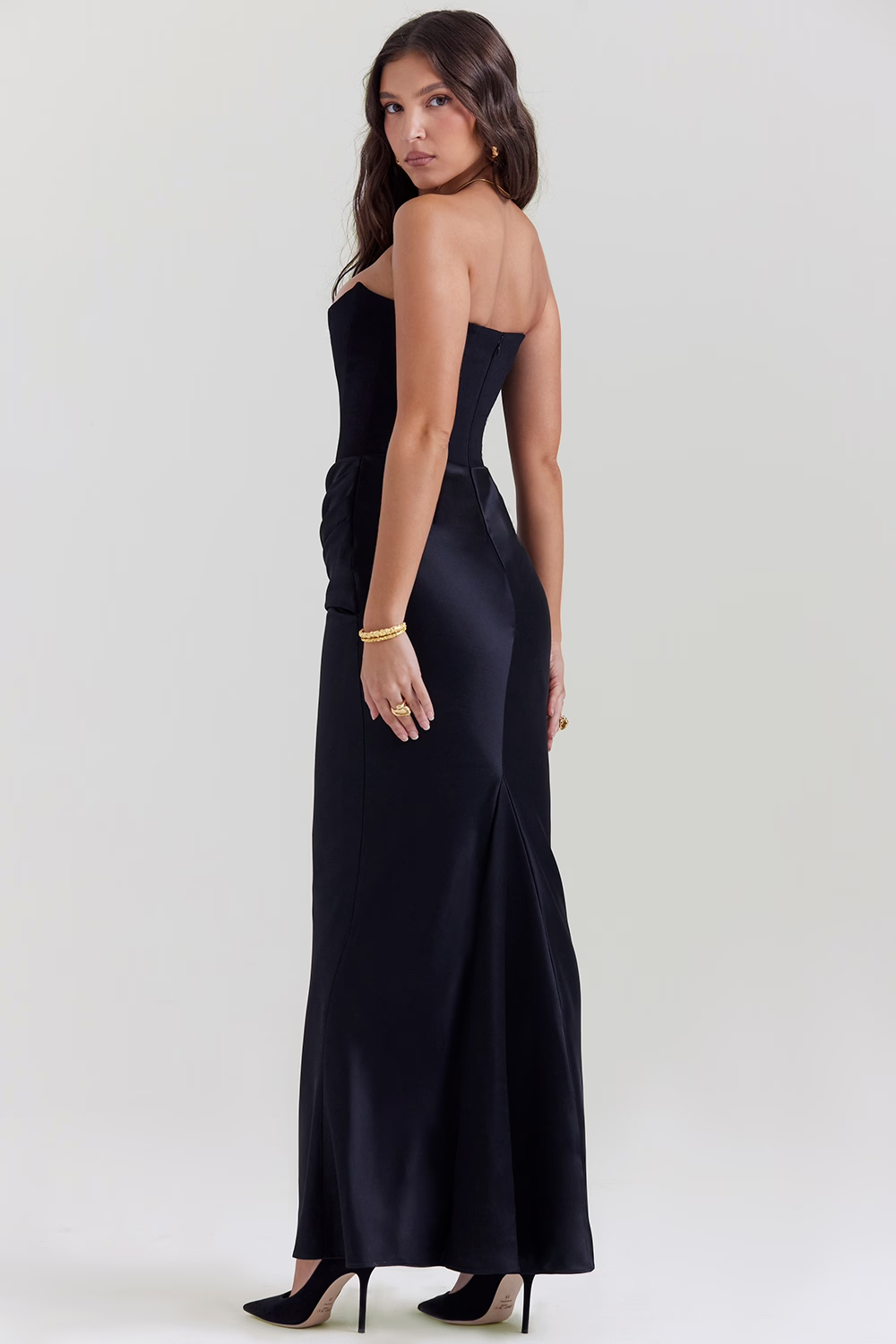 Damen Maxikleid mit Korsettoberteil für den Frühling Taillenbetonte Passform und formelles Design
