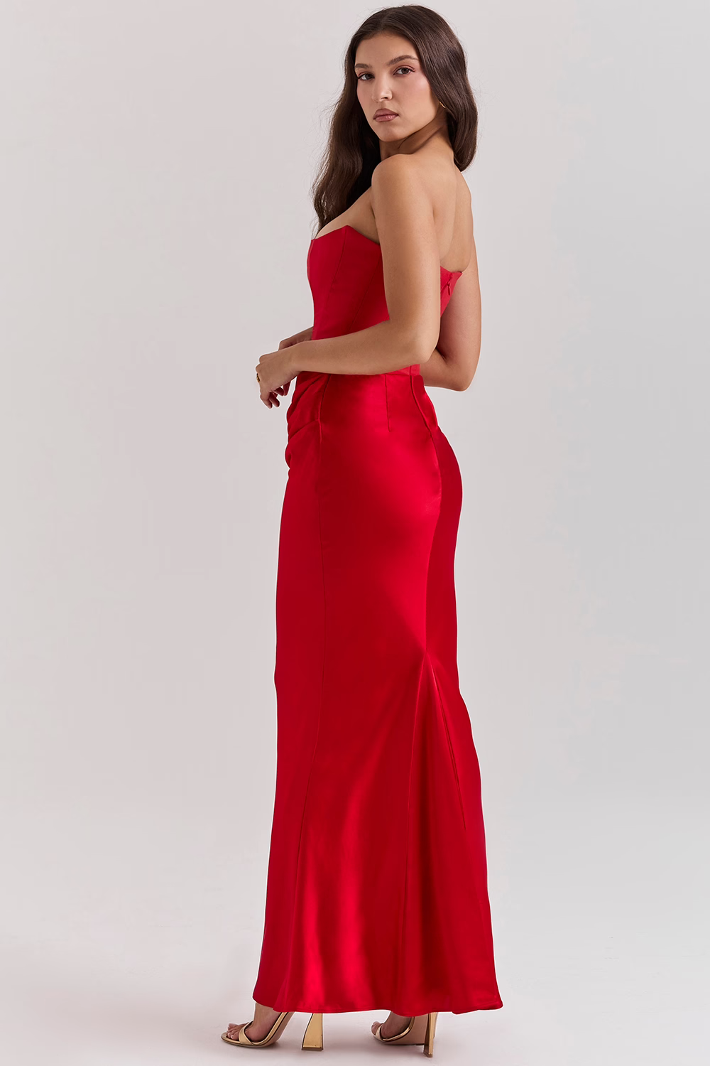 Damen Maxikleid mit Korsettoberteil für den Frühling Taillenbetonte Passform und formelles Design