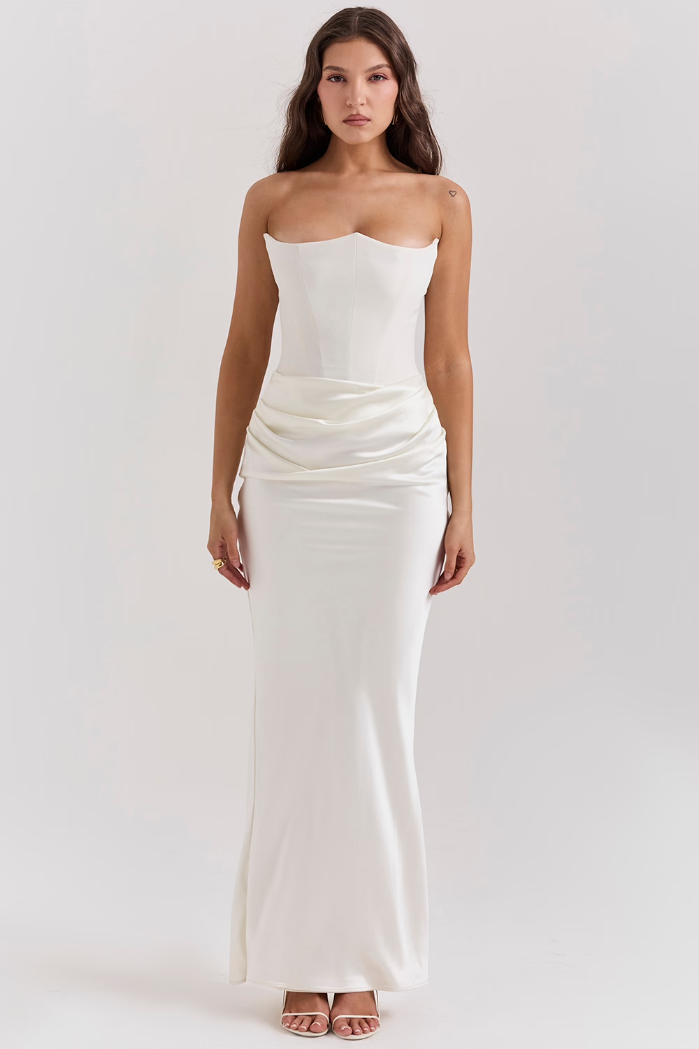 Damen Maxikleid mit Korsettoberteil für den Frühling Taillenbetonte Passform und formelles Design