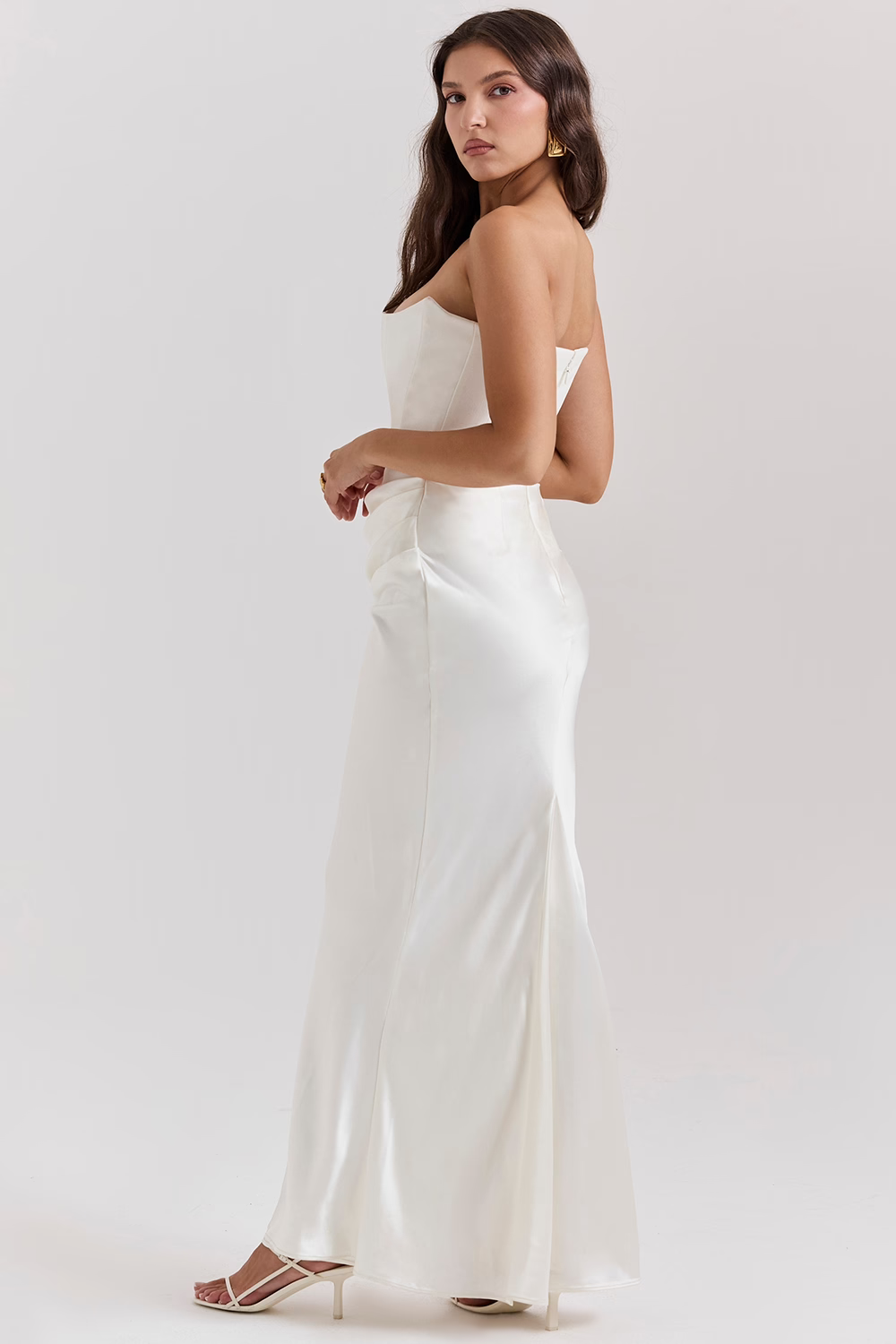 Damen Maxikleid mit Korsettoberteil für den Frühling Taillenbetonte Passform und formelles Design