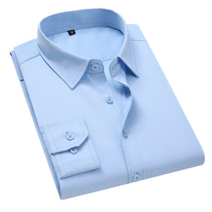 Einfarbiges Business Langarmhemd - Ideal für Herbst und Winter