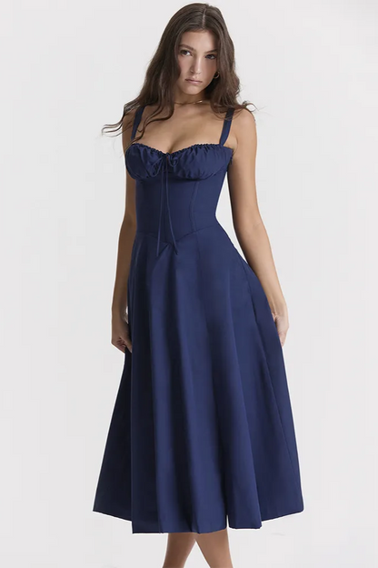 Midikleid mit Korsett und Schnürung | Perfekt für Frühling & Sommer