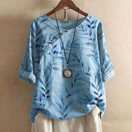 Vintage Damen Hemd mit Blumenmuster - Ideal für den Sommer