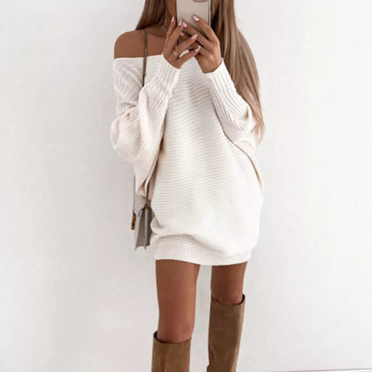 Langärmliges Strick-Mini-Kleid | Ideal für Frühling und Herbst