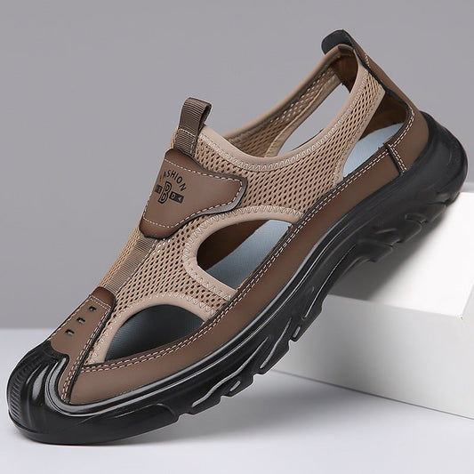 Herren Sommer orthopädische Sandalen mit atmungsaktivem Mesh und rutschfester Sohle