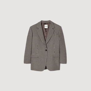 Kariertes Wollmischung Sakko - Ideal für Herbst & Winter