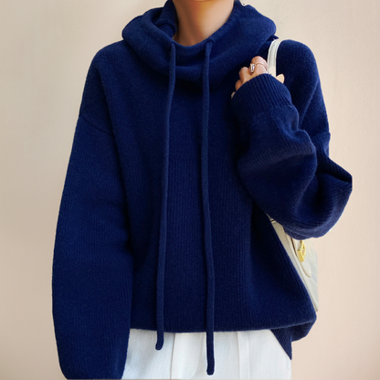 Merinowolle Rollkragenpullover für Damen, atmungsaktiv, warm und weich, langärmlig, - Ideal für Herbst und Winter