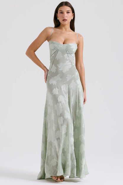 Spitzen-Maxikleid mit Schimmerndem Stoff | Ideal für Frühling und Sommer