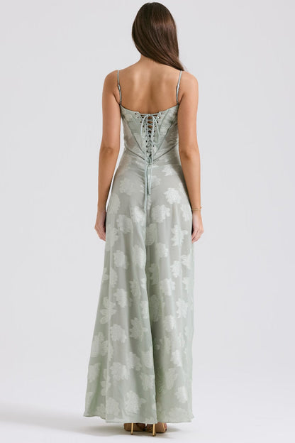 Spitzen-Maxikleid mit Schimmerndem Stoff | Ideal für Frühling und Sommer