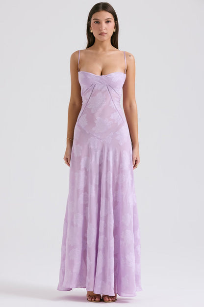 Spitzen-Maxikleid mit Schimmerndem Stoff | Ideal für Frühling und Sommer