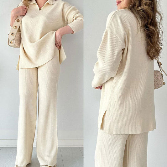 Zweiteiliges Set mit Bluse & weiter Hose | Ideal für Frühling & Sommer
