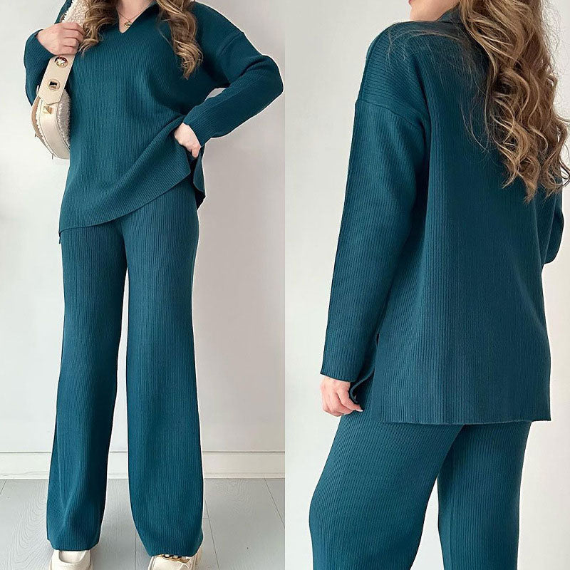 Zweiteiliges Set mit Bluse & weiter Hose | Ideal für Frühling & Sommer