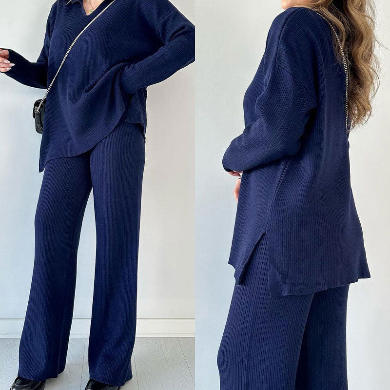 Zweiteiliges Set mit Bluse & weiter Hose | Ideal für Frühling & Sommer