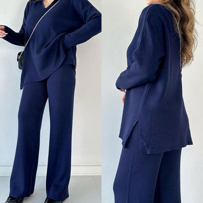 Zweiteiliges Set mit Bluse & weiter Hose | Ideal für Frühling & Sommer