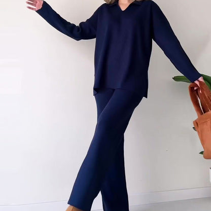 Zweiteiliges Set mit Bluse & weiter Hose | Ideal für Frühling & Sommer