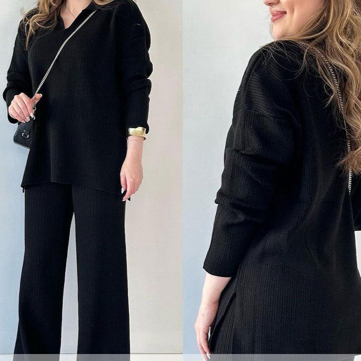 Zweiteiliges Set mit Bluse & weiter Hose | Ideal für Frühling & Sommer