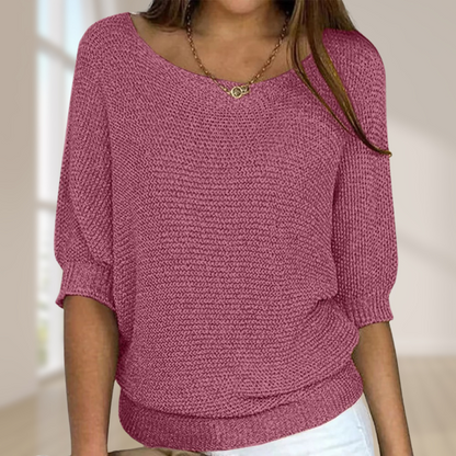 Halbarm-Strickpullover | Ideal für Frühling und Herbst