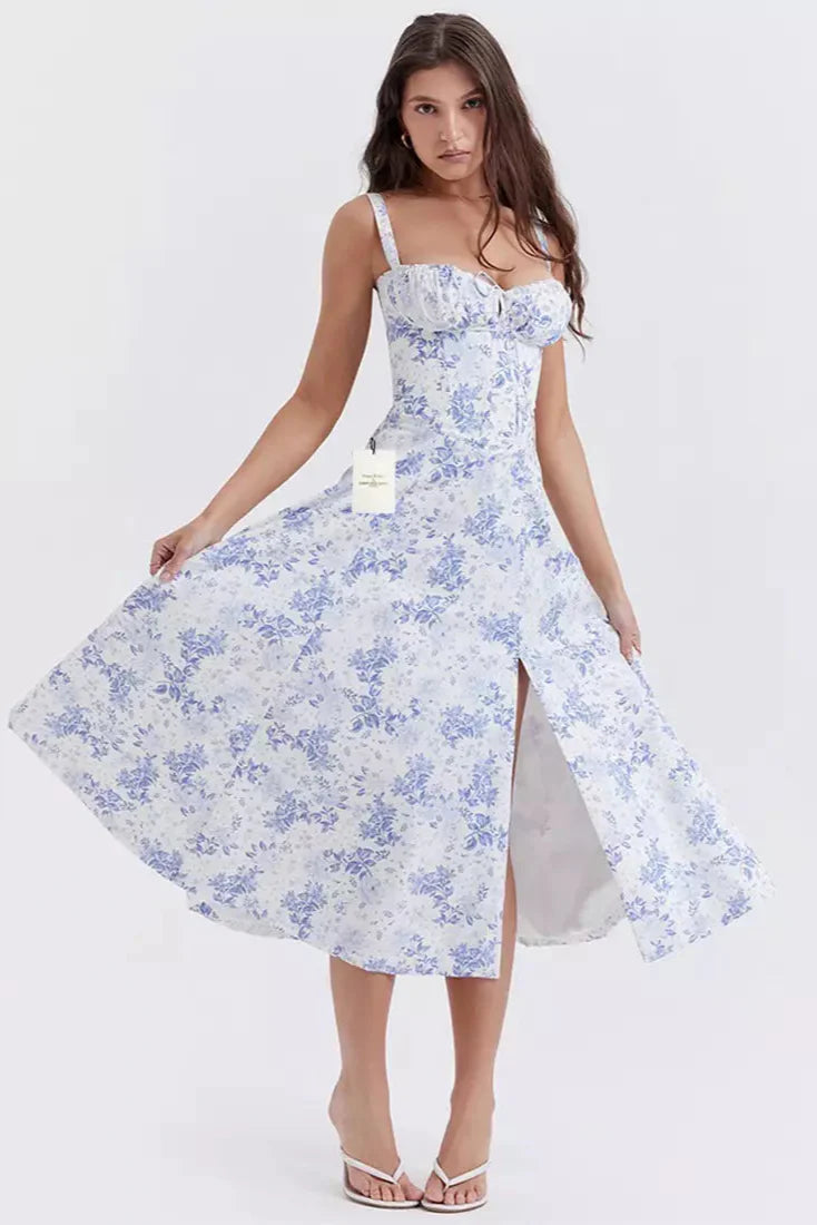 Midikleid mit Korsett und Schnürung | Perfekt für Frühling & Sommer