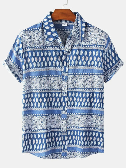 Dantes - Hawaii-Hemd mit Blumendruck für Männer