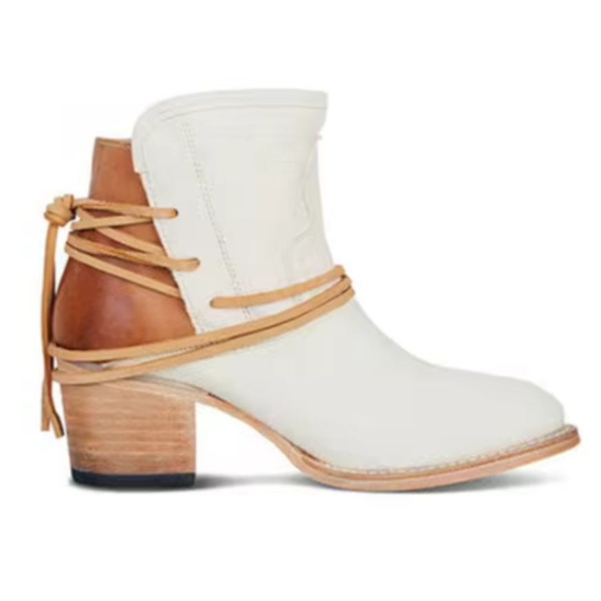 Vintage-Westernstiefel mit klobigem Absatz & verstärkten Nähten | Ideal für Herbst & Winter